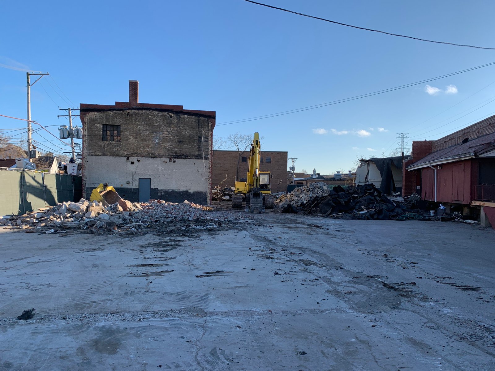 Commercial building before demolition